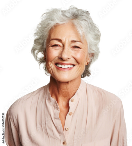 Senior woman smiling laughing adult smile.