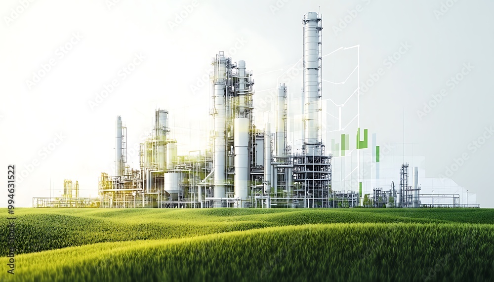 Industrial Complex in a Field of Grass Industrial Complex in a Field of Grass
