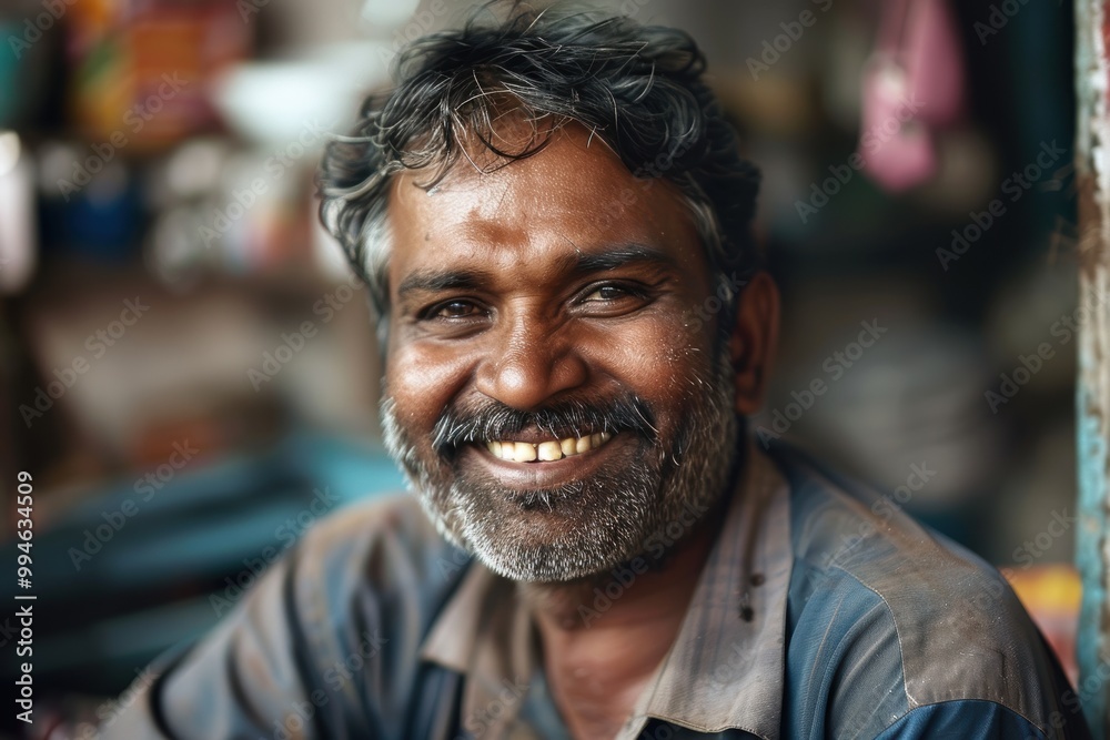 Cheerful construction worker smiling at the camera. Construction theme Cheerful construction worker smiling at the camera. Construction theme
