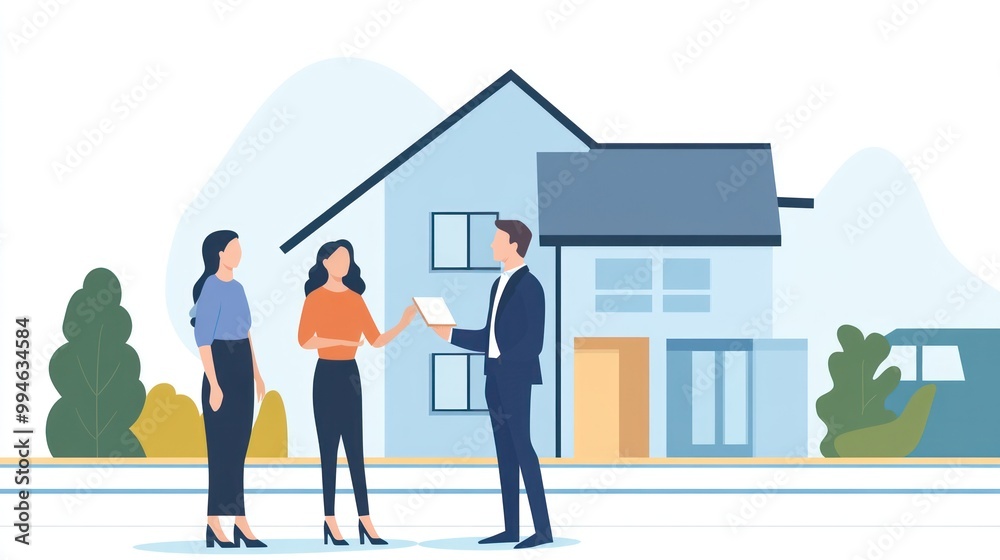 Real Estate Agent Showing House Real Estate Agent Showing House