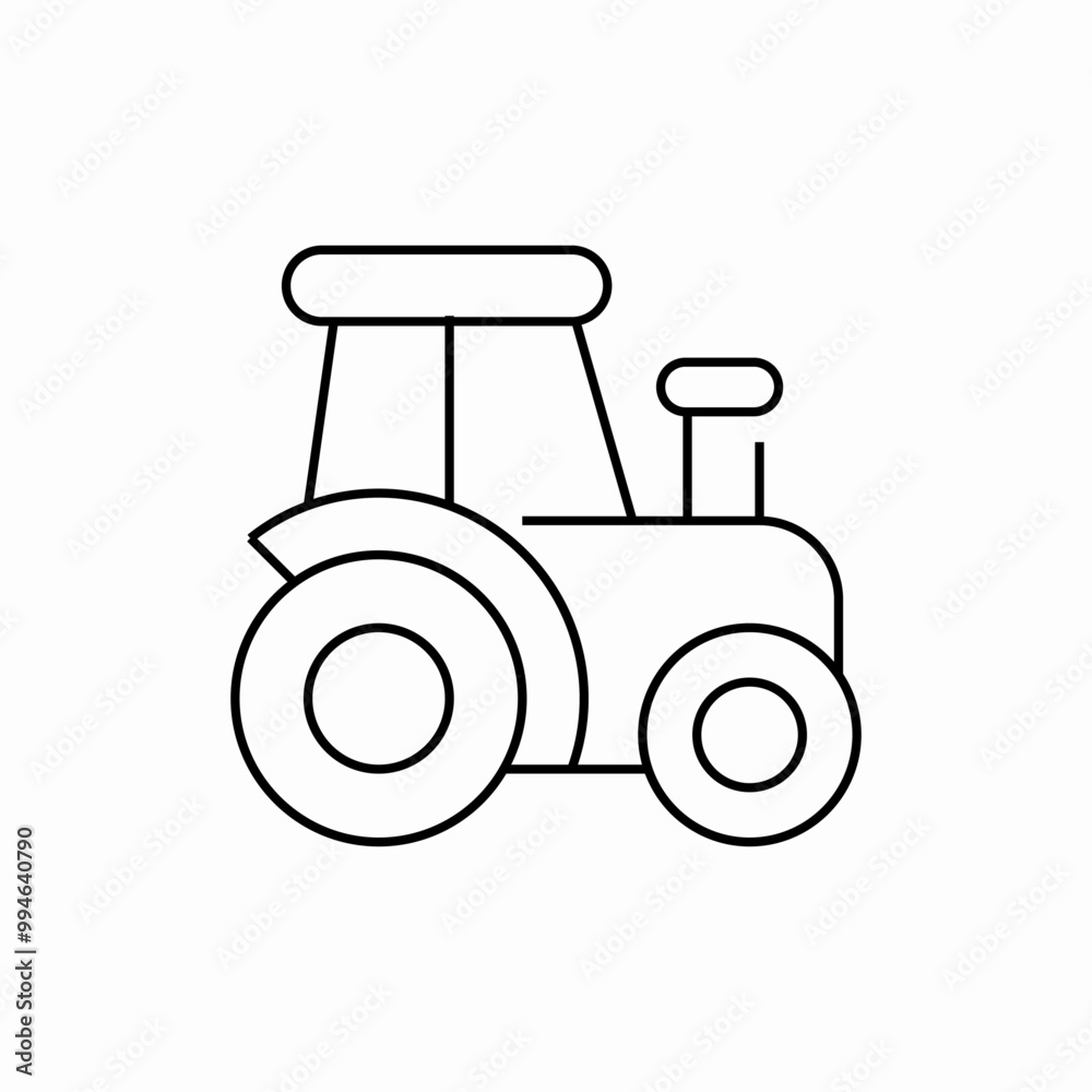 modern tractor icon sign vector
