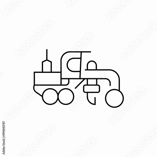 moon rover icon sign vector