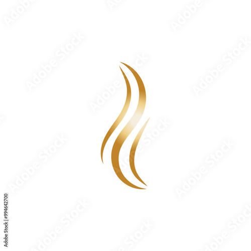 hair wave logo icon vector illustration