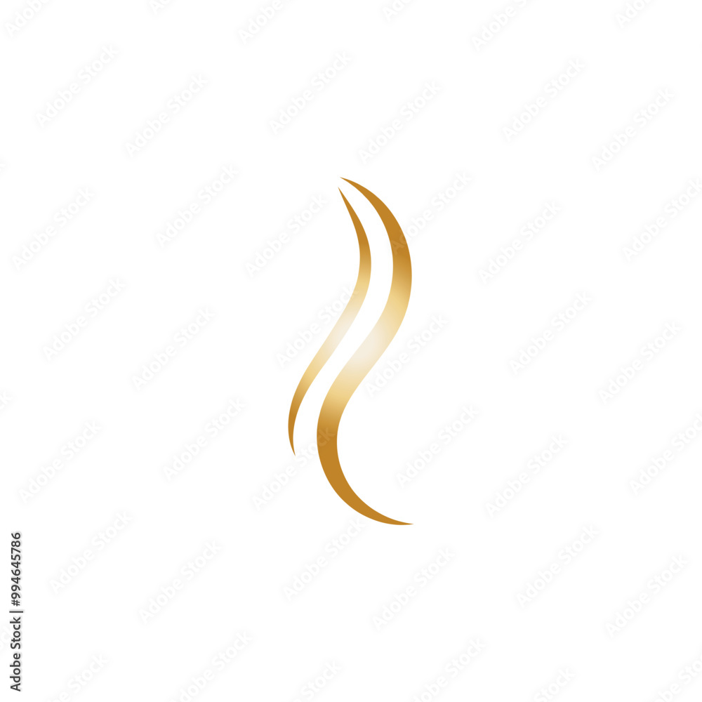 hair wave logo icon vector illustration
