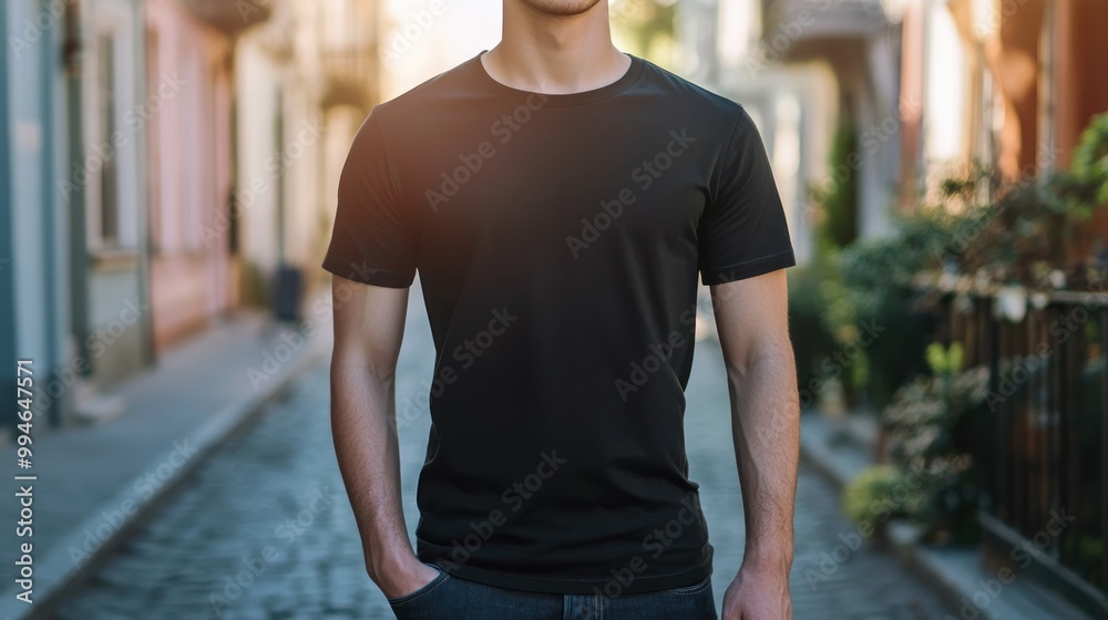 Man in Black T-shirt