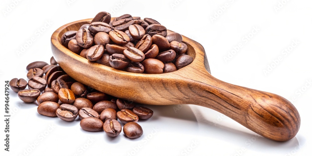 Fototapeta premium coffee beans on a spoon