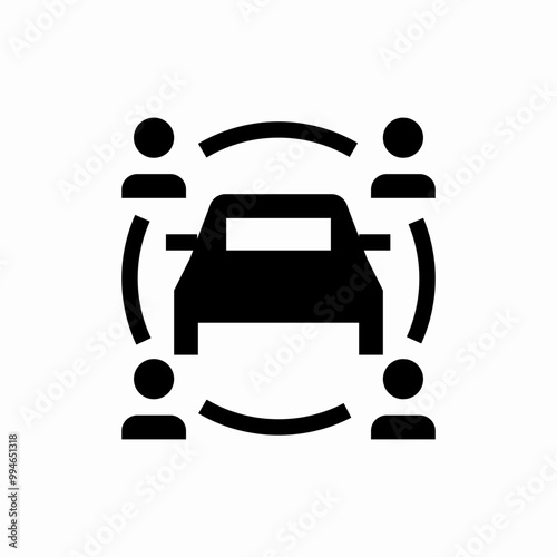 car sharing icon sign vector photo