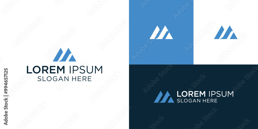 Modern Letter M Logo - Digital Technology Software Design Modern Letter M Logo - Digital Technology Software Design
