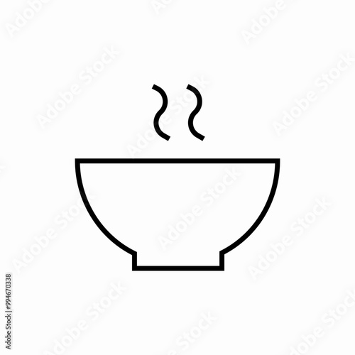 hot soup bowl icon sign vector