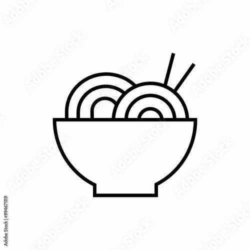 traditional asian noodles icon sign vector