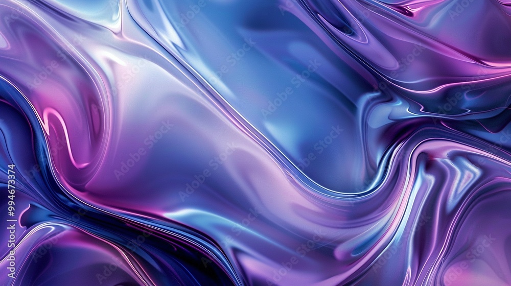 Fototapeta premium Abstract Swirling Purple and Blue Liquid Background