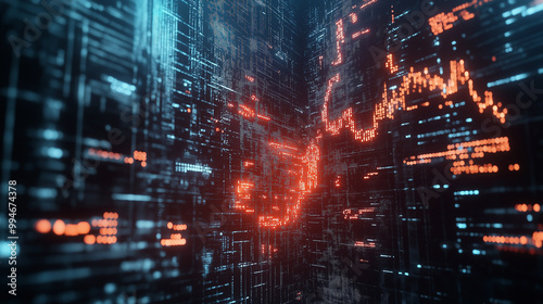 Futuristic Digital Data Visualization