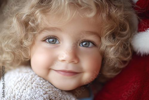 portrait of a little child looking like angel