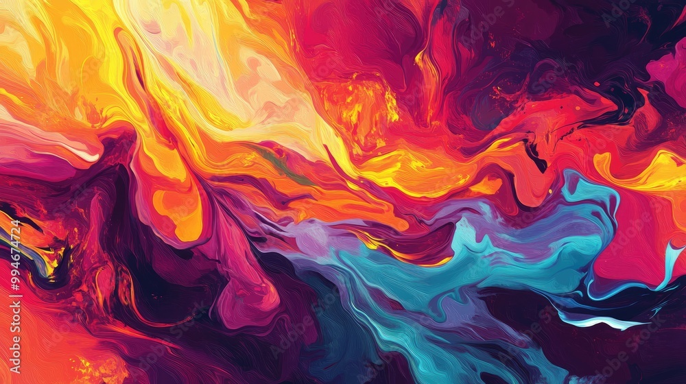 Dynamic flame effects in vibrant hues, blending cutting-edge digital art techniques with bold abstract compositions in bright colors Dynamic flame effects in vibrant hues, blending cutting-edge digital art techniques with bold abstract compositions in bright colors