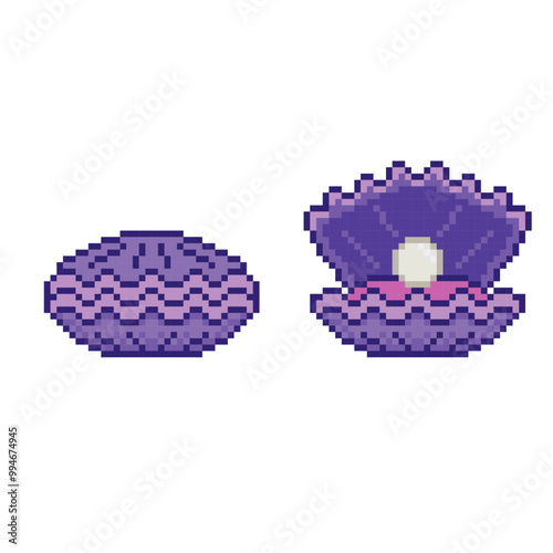 sea shells icon pixel art