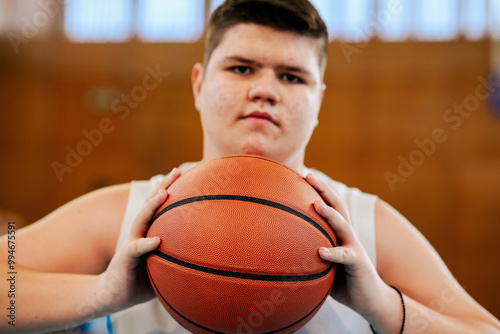 Принти на полотні Close-up of determined basketball player