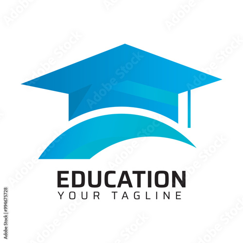 Premium Quality education college coaching academy abstract modern minimalist 3d colorful logo design template