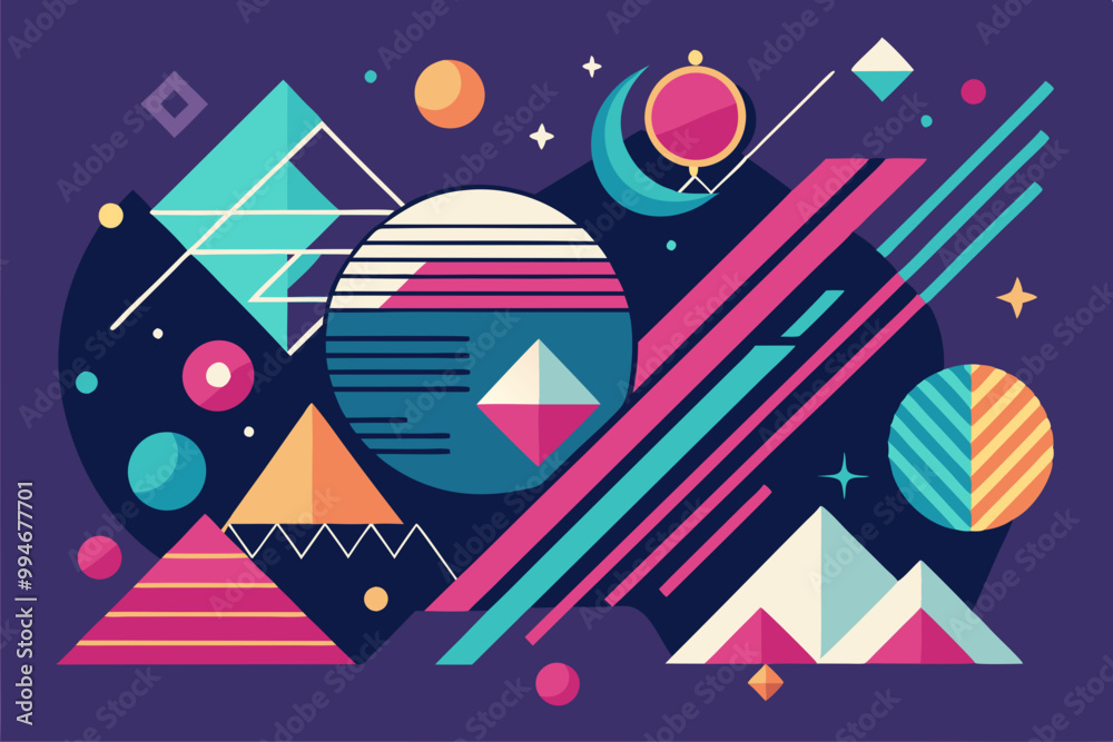 Abstract colorful orange curve background