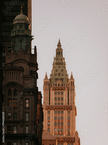 city state  building old downtown New York  photo