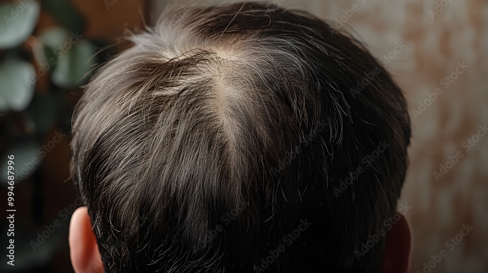 Detailed comparison of hair loss versus regrowth, scalp transformation with visible improvement in hair volume, Hyper-Realistic, Soft Lighting Detailed comparison of hair loss versus regrowth, scalp transformation with visible improvement in hair volume, Hyper-Realistic, Soft Lighting