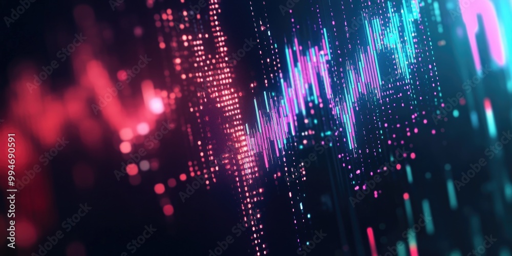 An artistic digital graphic featuring a close-up view of vibrant neon lights that create an abstract pattern against a dark background. The image evokes a sense of modernity and urban life. An artistic digital graphic featuring a close-up view of vibrant neon lights that create an abstract pattern against a dark background. The image evokes a sense of modernity and urban life.