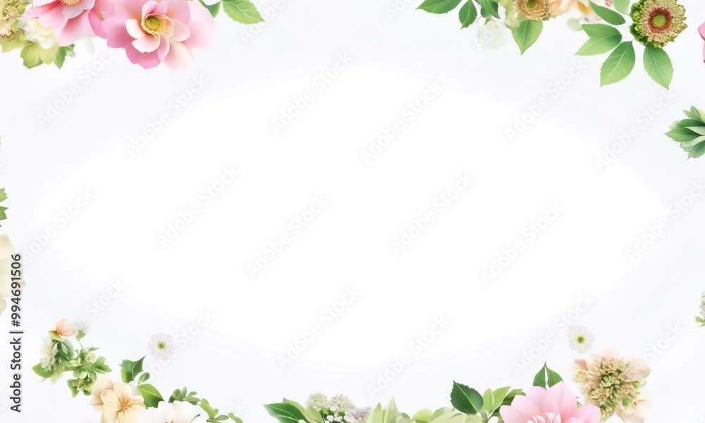 frame of flowers