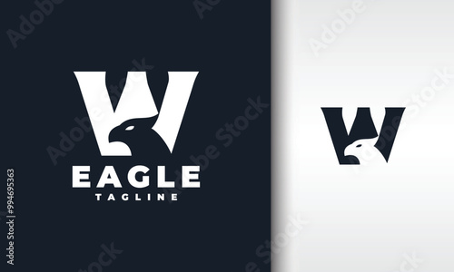 letter W eagle logo