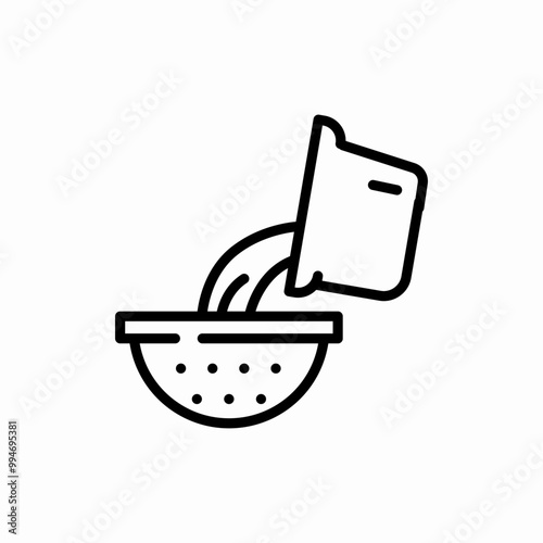 cooking add water icon sign vector