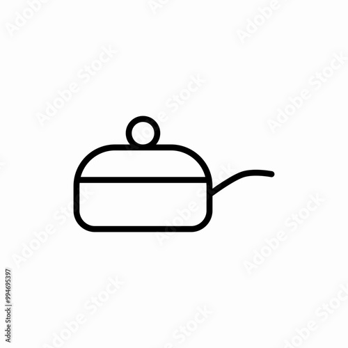 cooking wok frying pan icon sign vector