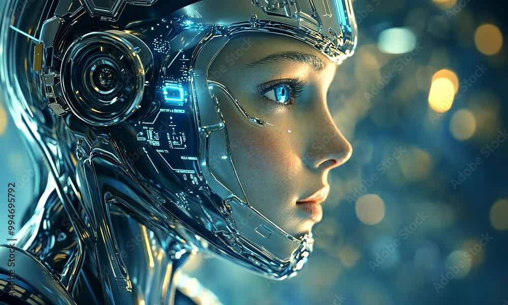 Cyberpunk Woman in a Chrome Suit Cyberpunk Woman in a Chrome Suit