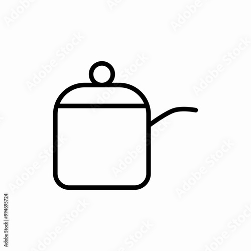 pot line icon sign vector