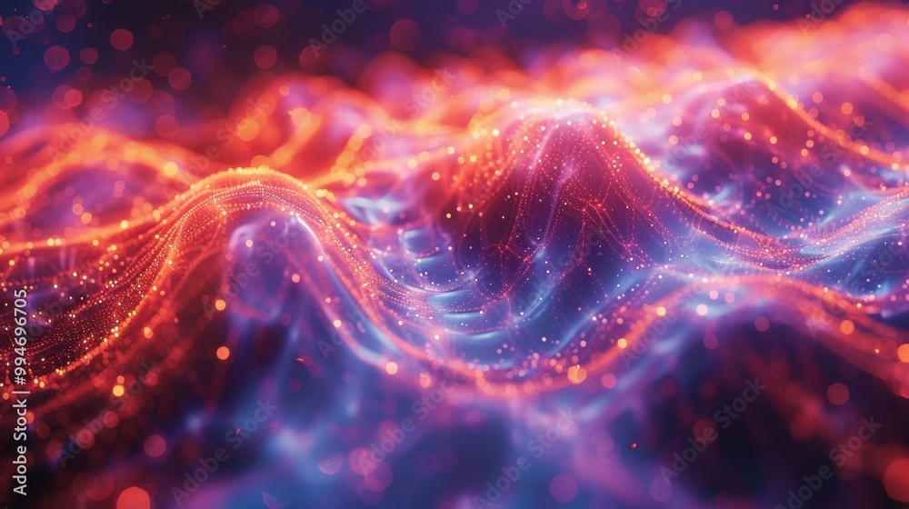 Time loops with luminous, repeating patterns. Time loops with luminous, repeating patterns.