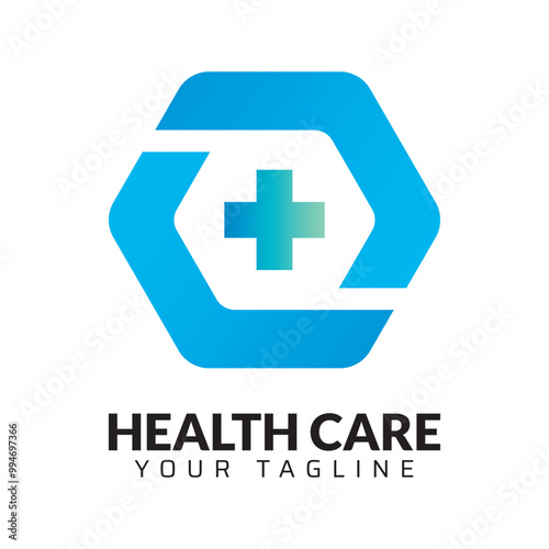 Premium Quality healthcare medical abstract modern minimalist 3d colorful logo design template