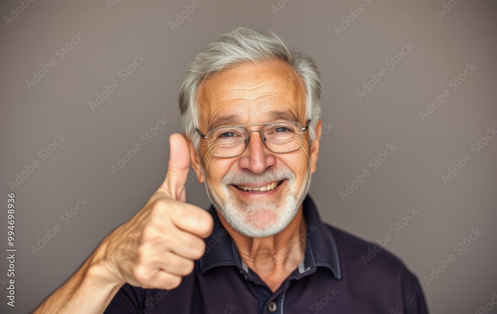 Elderly Man Displaying Positive Gesture Elderly Man Displaying Positive Gesture