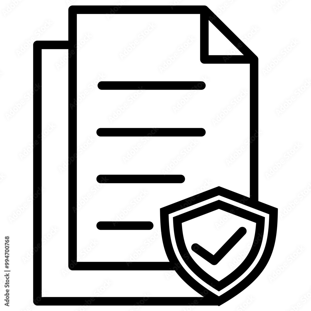 Insurance policy icon with line style Insurance policy icon with line style