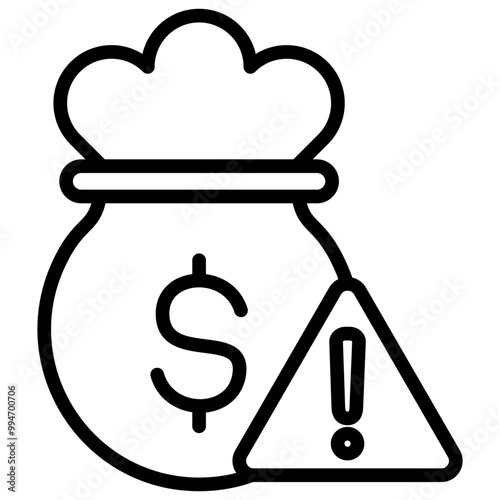 Economic crisis icon with line style