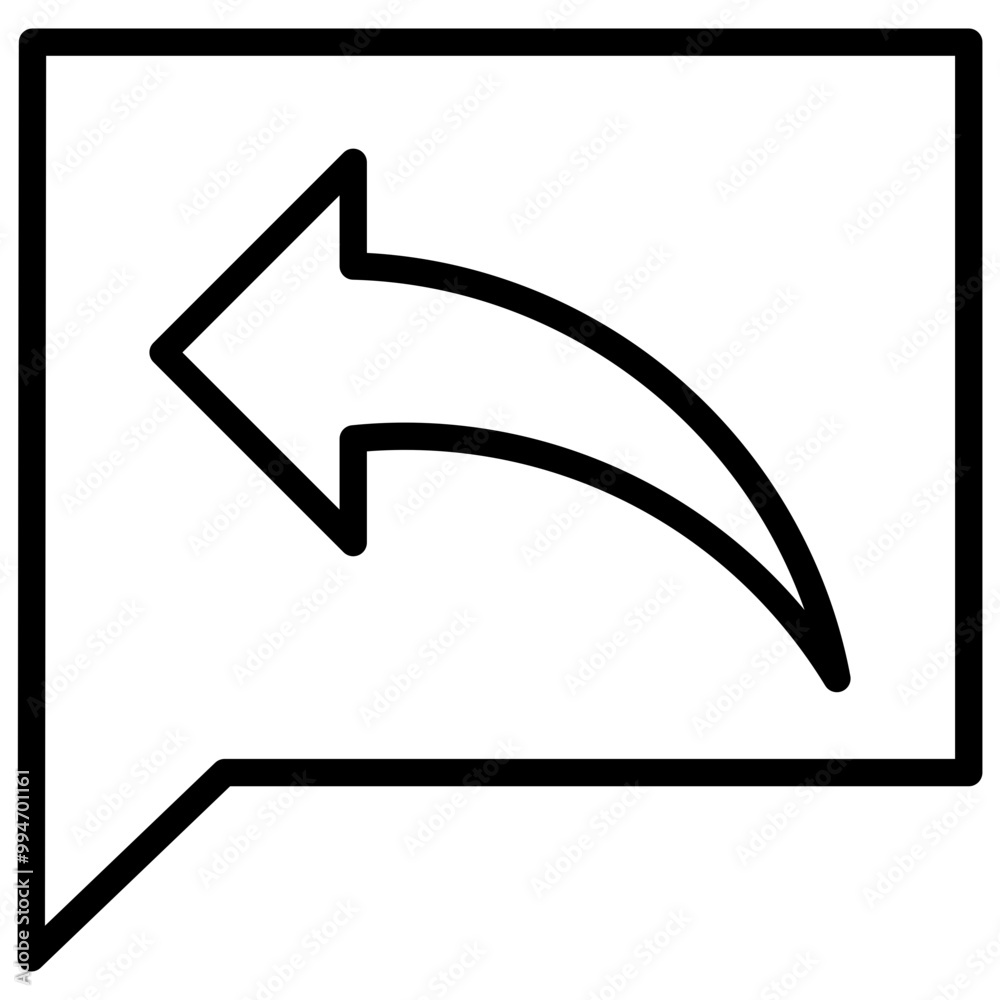 Response icon with line style Response icon with line style
