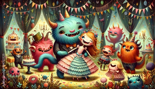Monstruos de Fiesta: Celebración de Criaturas Fantásticas