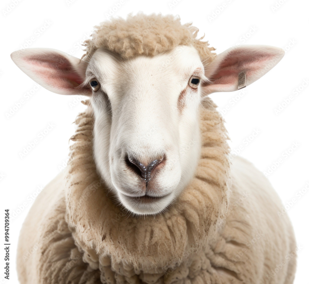 Fototapeta premium PNG Sheep livestock portrait animal transparent background