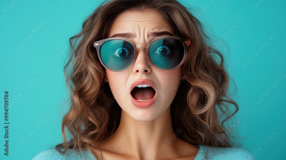 Woman Reacting with Surprise Woman Reacting with Surprise