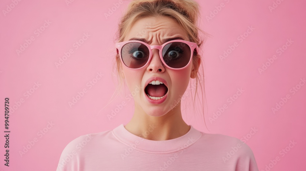 Young Woman Expressing Shock Young Woman Expressing Shock