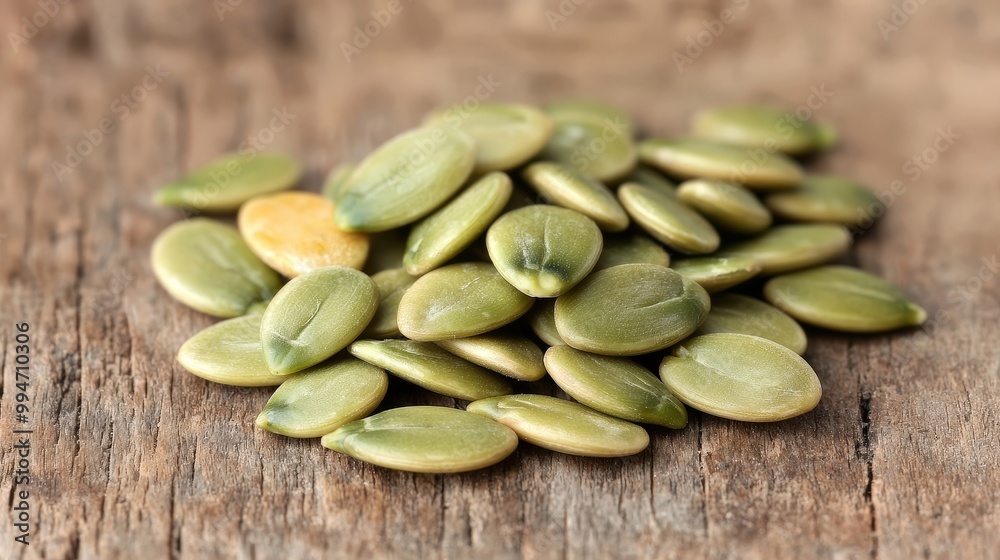 Raw Pumpkin Seeds on Rustic Wooden Background Healthy Snack Food Photography Raw Pumpkin Seeds on Rustic Wooden Background Healthy Snack Food Photography