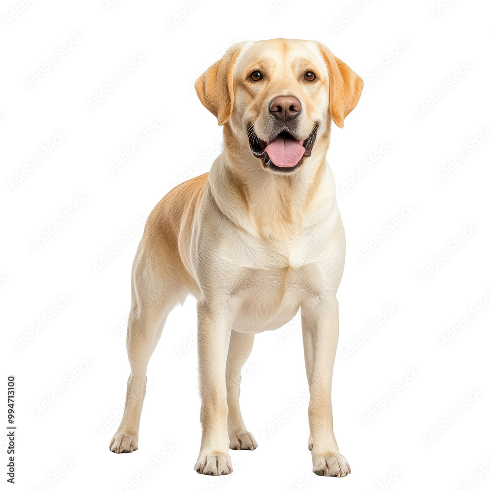 Labrador Retriever Dog Standing Isolated