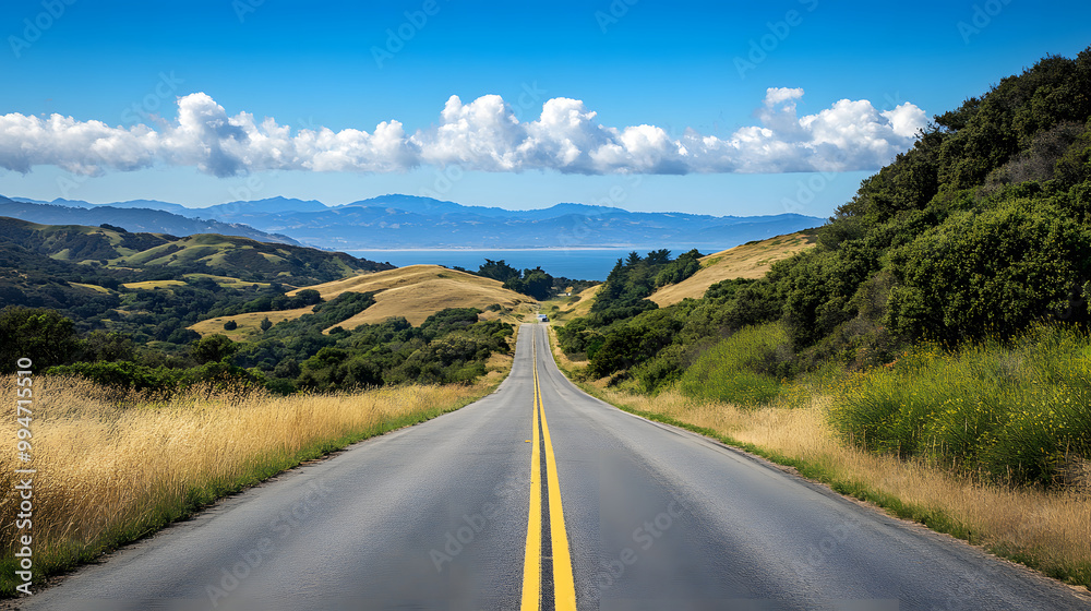 Naklejka premium Showcase beautiful drives or walks that highlight the area's landscapes and views.