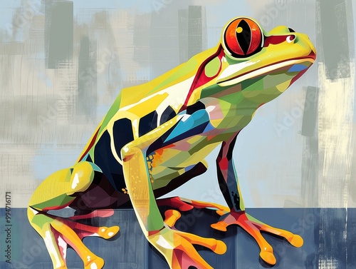 Cubist Frog