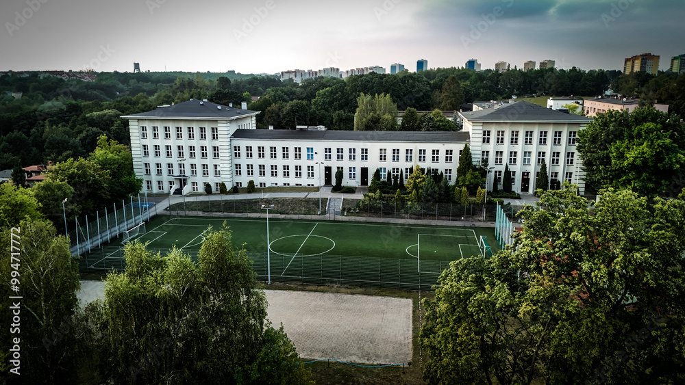Obraz premium Szkoła. Liceum w Wodzisławiu Śląśkim