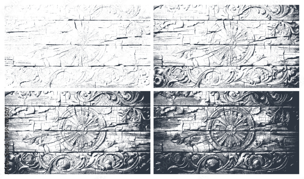 Obraz premium wooden surface with visible grain patterns texture