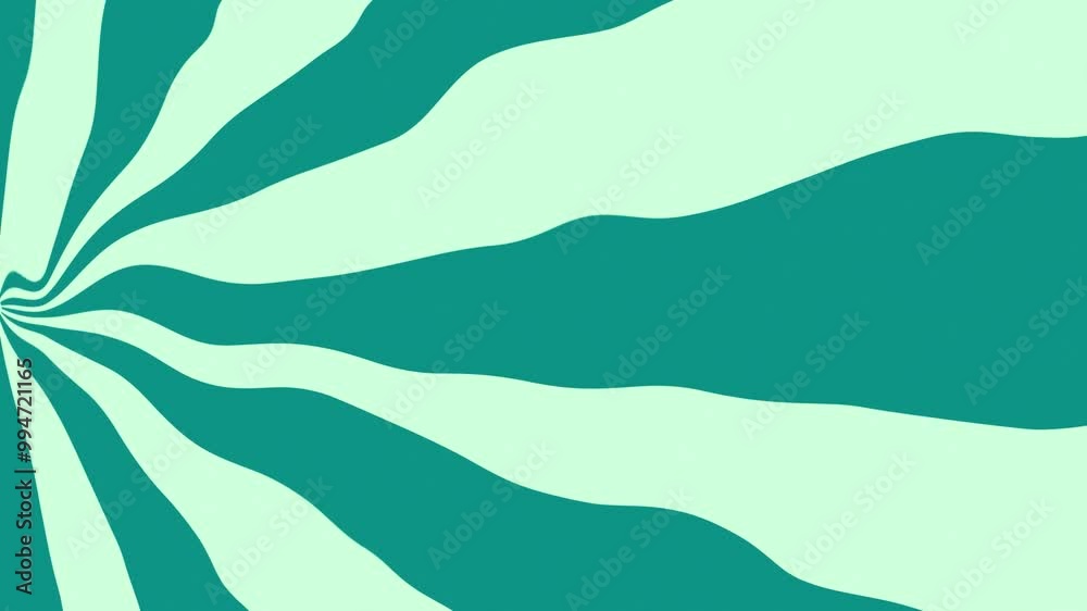 Mint Teal Pop Left Twist Sunburst Background