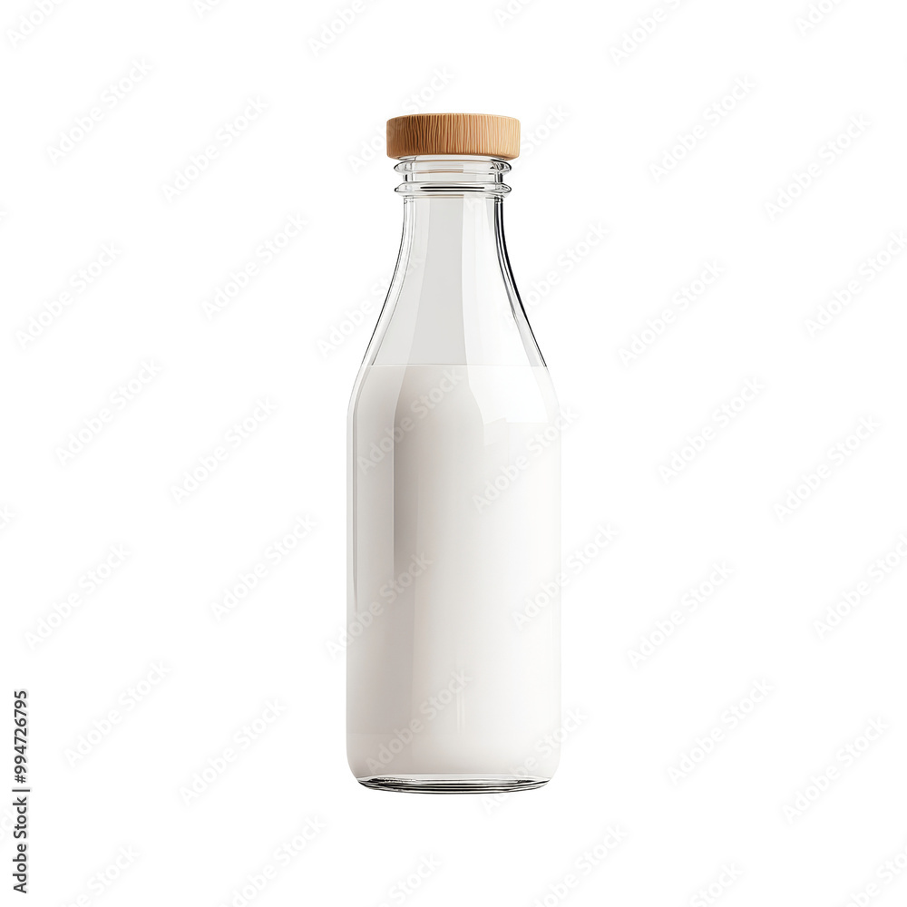 Glass Milk Bottle With Wooden Lid Glass Milk Bottle With Wooden Lid
