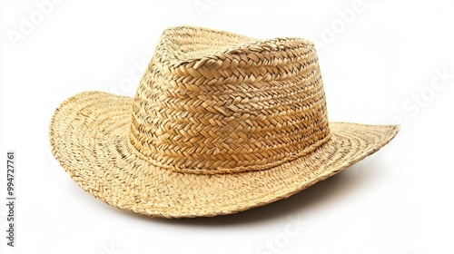 straw hat isolated on a white background